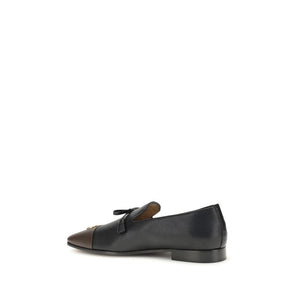 Valentino Garavani Black Goatskin Slip-On Loafers