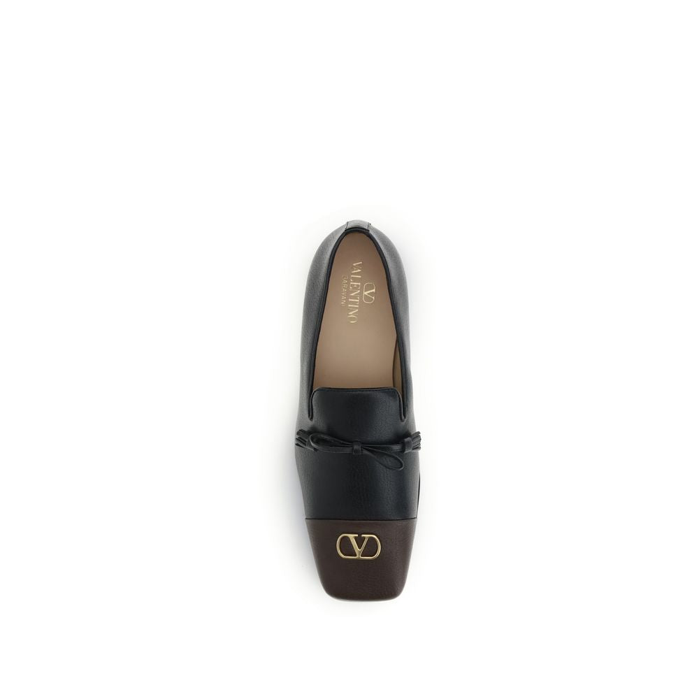 Valentino Garavani Black Goatskin Slip-On Loafers