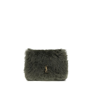 Saint Laurent Green Lamb Ovis Aries Aries Shoulder Bag