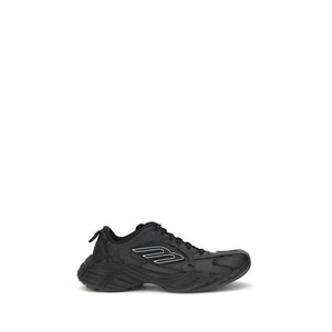 Balenciaga Black Calf Leather Bos Taurus Athletic Sneakers
