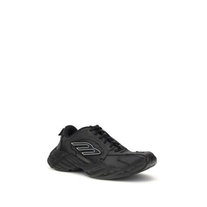 Balenciaga Black Calf Leather Bos Taurus Athletic Sneakers