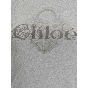Chloé Gray Cotton T-Shirt