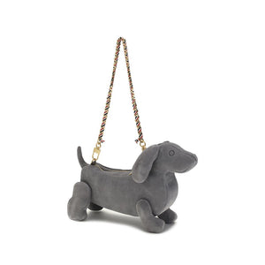 Thom Browne Gray Leather Shoulder Bag