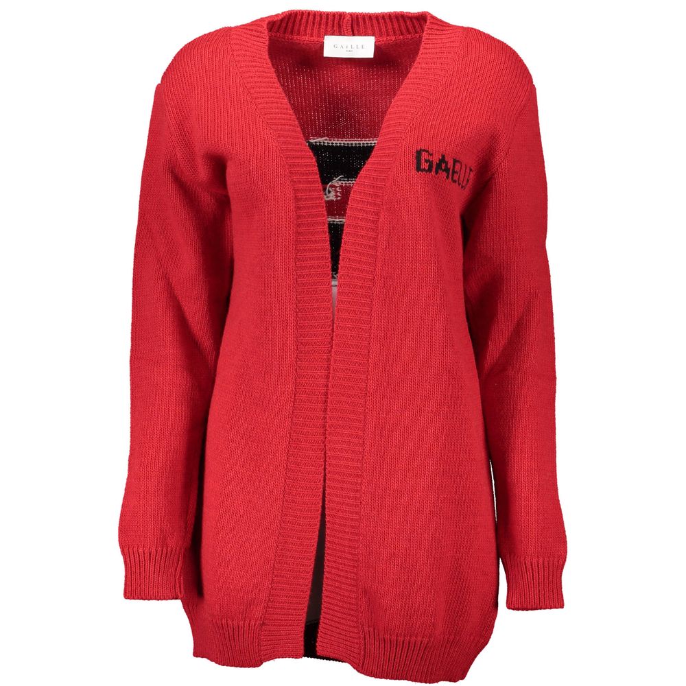 Gaelle Paris Rosso Acrylic Women Cardigan