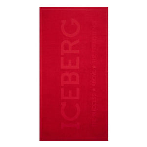Iceberg Red Cotton Men's Beach Towel