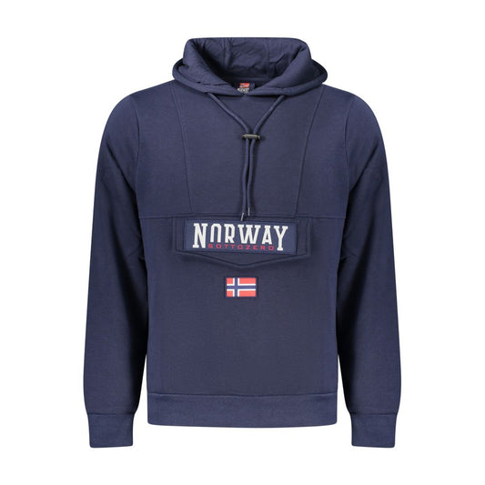 Norway 1963 Blue Cotton Mens Hooded Sweatshirt