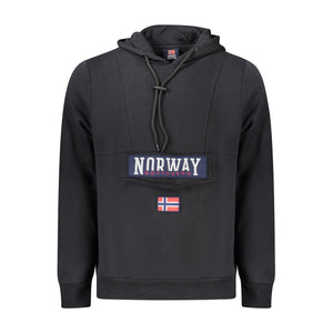 Norway 1963 Black Cotton Men's Hooded Sweatshirt