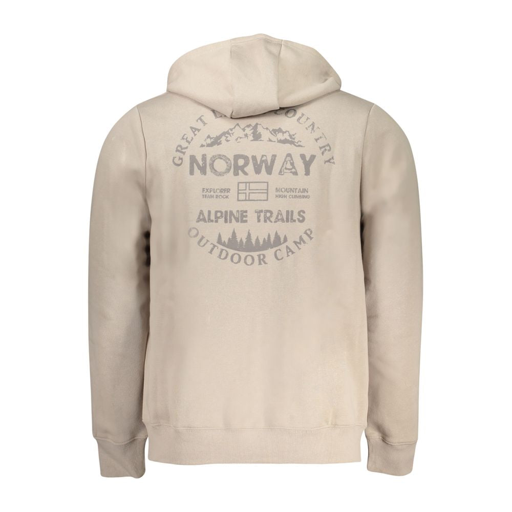 Norway 1963 Beige Cotton Men's Hoodie Sweatshirt