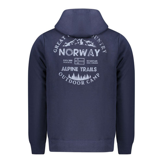 Norway 1963 Blue Cotton Men's Hoodie Sweatshirt