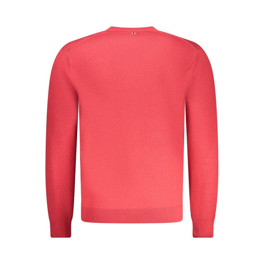 Napapijri Red Merino Wool Men Sweater