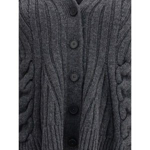 Alexander McQueen Gray Wool Cardigan