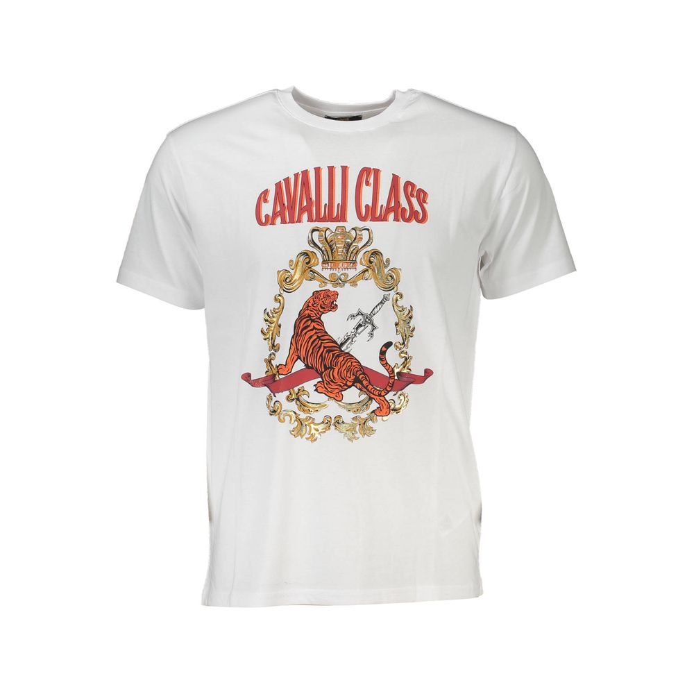 Cavalli Class White Cotton Men's T-Shirt
