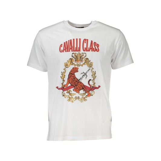 Cavalli Class White Cotton Men's T-Shirt