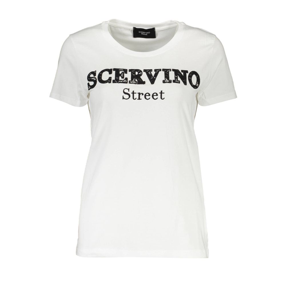 Scervino Street White Cotton Women T-Shirt