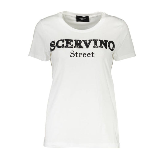 Scervino Street White Cotton Women T-Shirt