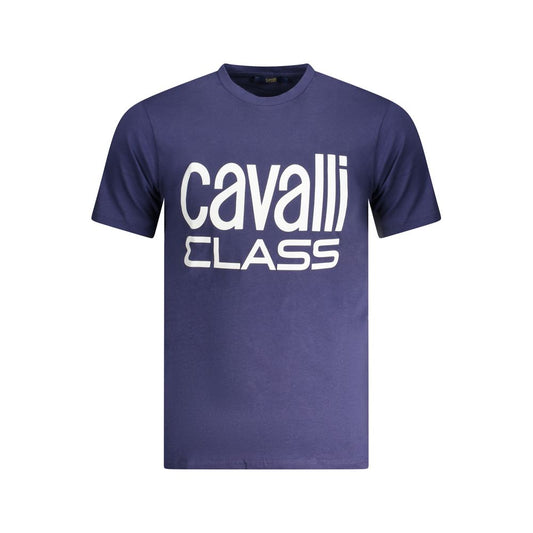 Cavalli Class Blu Cotton Men T-Shirt