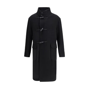Tagliatore Black Fleece Wool Coat