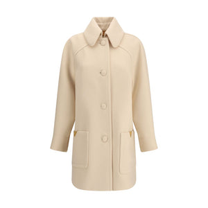 Valentino Cream Fleece Wool Coat
