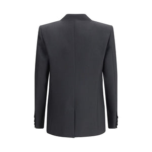 Valentino Black Polyester Coat