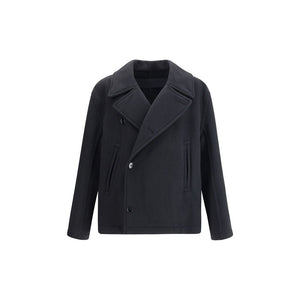 Lemaire Black Wool Coat