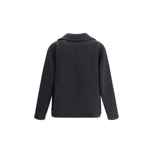Lemaire Black Wool Coat