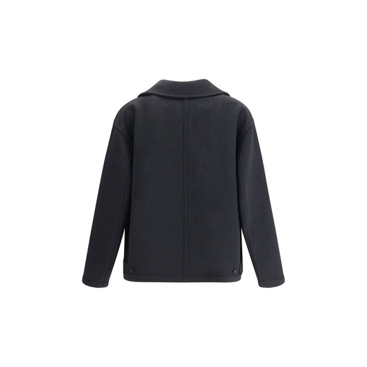 Lemaire Black Wool Coat