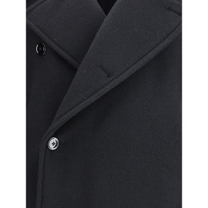 Lemaire Black Wool Coat