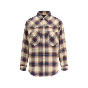 Dsquared² Brown Cotton Pattern Shirt