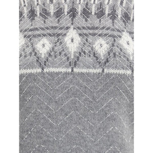 Ermanno Scervino Gray Cashmere Sweatshirt