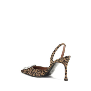 Amina Muaddi Multicolor Silk High Heel Pumps