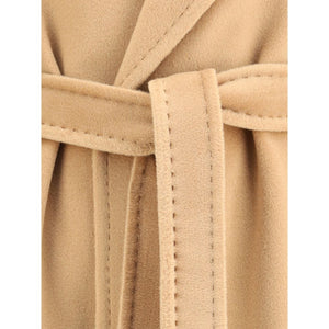 Max Mara Beige Fleece Wool Coat