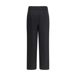 Max Mara Black Fleece Wool Casual Pants