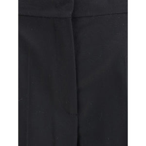 Max Mara Black Fleece Wool Casual Pants