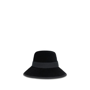 Valentino Garavani Black Cotton Fedora