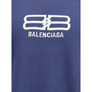 Balenciaga Blue Wool Sweatshirt