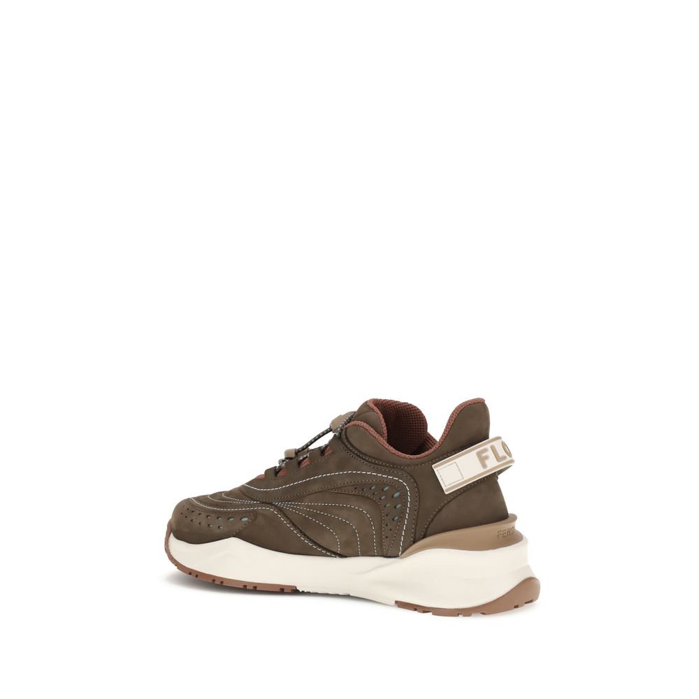 Fendi Brown Rubber Athletic Sneakers