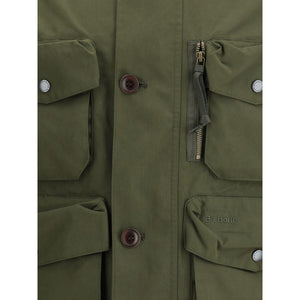 Barbour Green Polyester Shell Jacket