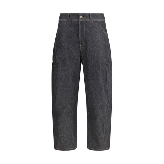 Lemaire Blue Cotton Straight-Leg Jeans