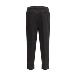 Cruna Black Cotton Casual Pants