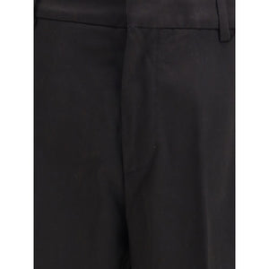 Cruna Black Cotton Casual Pants