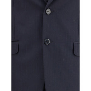Prada Blue Fleece Wool Two-Piece Suit
