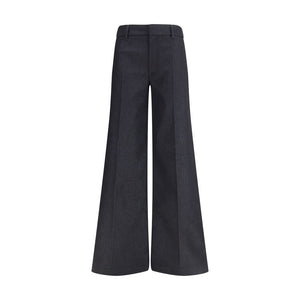 Darkpark Black Polyester Flared Pants
