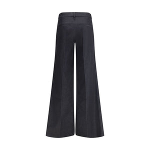 Darkpark Black Polyester Flared Pants