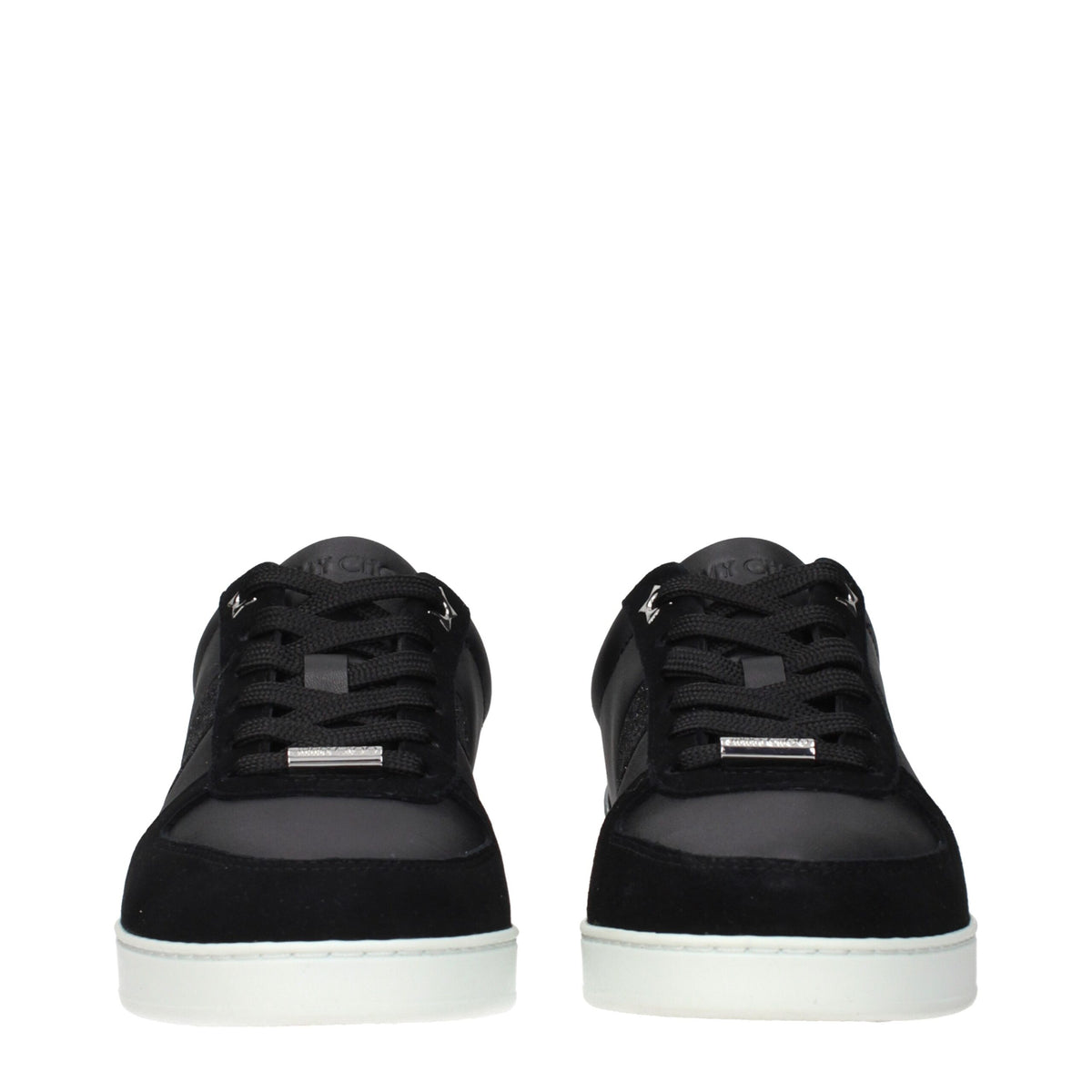 Jimmy Choo Black Leather Low Top Sneakers