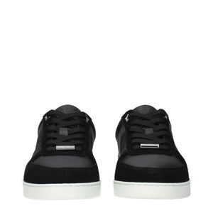 Jimmy Choo Black Leather Low Top Sneakers