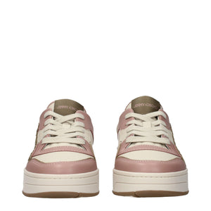 Jimmy Choo Pink Leather Low Top Sneakers