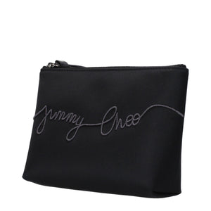 Jimmy Choo Black Satin Clutch Bag