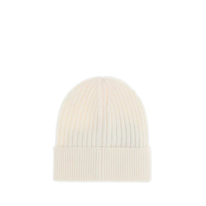 Moncler Grenoble Cream Fleece Wool Beanie