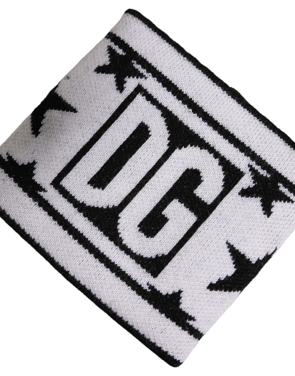 Dolce & Gabbana White Black Wool Logo #DGMILLENNIALS Wristband