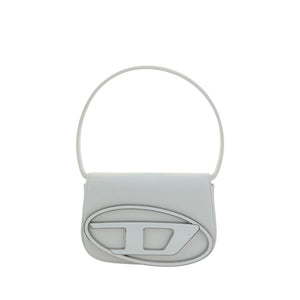 Diesel White Calf Leather Bos Taurus Shoulder Bag